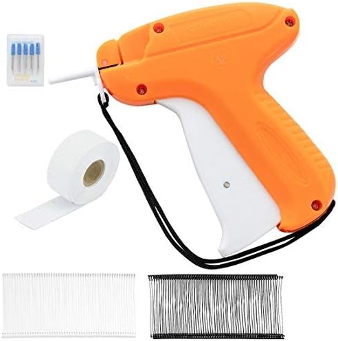 QILICZ Labeling Gun Labels Gun Stitching Gun Labeling Machine + 5 Replacement Needles + 1200 Stitching Threads Standard + 1000 Cardboard Labels for Clothing Price Tags Brand Fashion Trade Stores
