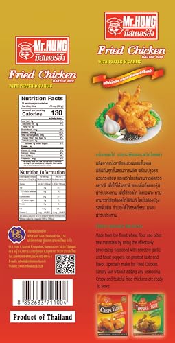 Mr.HUNG Fried Chicken Batter Mix Flour with Pepper & Garlic (1KGx10BAGS)