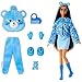 Barbie Cutie Reveal Care Bears Series Doll & Accessories Set with Grumpy Bear Costume & 10 Surprises Including Color Change & Mini Bear