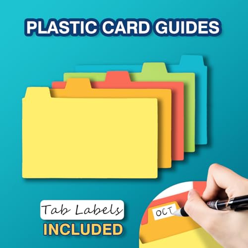 H4D Porta-cartão de índice 10 x 15 cm com 25 divisórias de poliéster, azul-petróleo