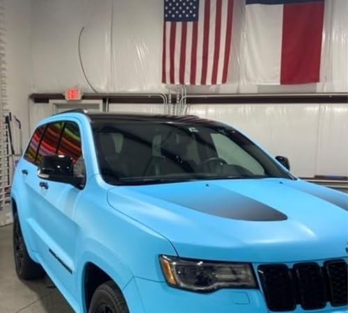 Image of CREON Vinyl Wrap for Car & Bike Self Adhesive Vinyl Wrap Sheet Sticker & Decal Roll Film Auto Car Vehical Air Release (2 feet x 4 feet, Sky Blue Matte Wrap)