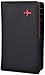 All in One Travel Wallet - 2 Passport Holder + Gift Box / cash tickets cards pen (Black/Red)