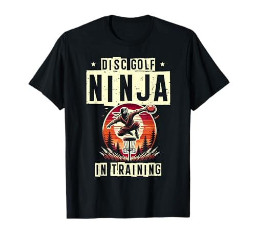 Disc Golf Ninja En Entrenamiento Deportes Frolfer Atleta Disc Golf Camiseta