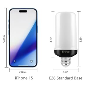 Bitrue LED Flame Effect Light Bulb, 4 Modes Flame Light Bulbs, E26 Base Fire Light Bulb with Gravity Sensor,Flickering Light Bulbs Halloween Home Party(4 Pack) Bitrue LED Flame Effect Light Bulb 4 Modes Flame Light Bulbs E26 Base Fire Light Bulb with Gravity SensorFlickering Light Bulbs Halloween Home Party4 Pack