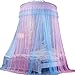 Produktbild BESPORTBLE Rundes Kuppelbett Hängendes Zelt Rundes Moskitonetz Baldachin Kuppel Bett Vorhang Durable Netting (Blau, Pink)