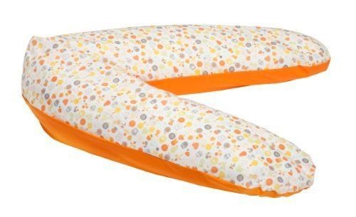 Joyfill - Flexofill - Funda de almohada para lactancia - XL - 190 x 40 cm - 583 País de las maravillas naranja