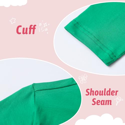 Image of Girls Cotton Long Sleeve Shirts Kids T Shirts Lightweight Breathable Casual Classic Tee Top for Children Age 3-14 Years