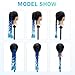 Hairro Colored Braids Hair Extensions with Rubber Bands Rainbow Braided Synthetic Hairpieces Ponytail for Women Halloween Christmas Rave Party Highlight 20 Inch 2pcs/Pack