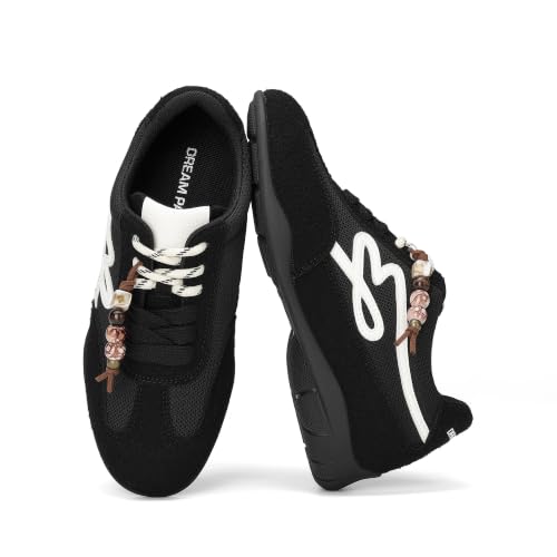 DREAM PAIRS Women's Retro Platform Sneakers Walking Shoes,Black,8.5 - image 1