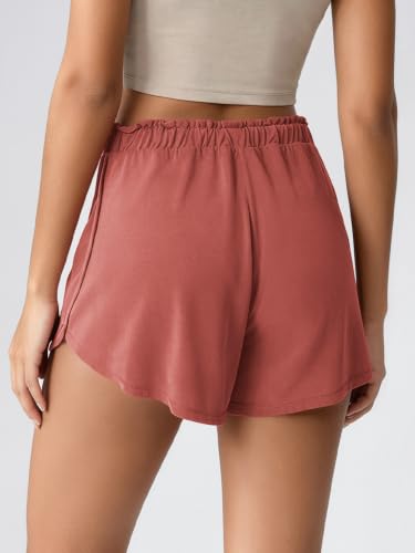 Image of ODODOS Modal Soft Lounge Shorts for Women Drawstring High Waist Casual Sleepwear Lightweight Cozy Pajama Bottom