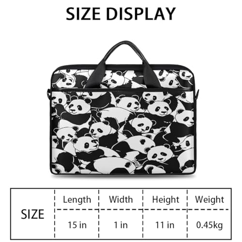 Maletín para laptop con diseño de pandas para laptop de 15 pulgadas miniatura 2