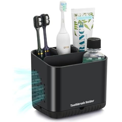 toprance Black Toothbrush Holder Easy to Clean Electric Toothbrush Holder Cover