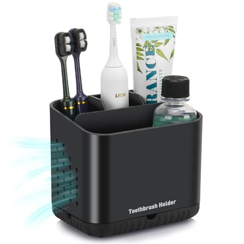 toprance Zahnbürstenhalter Schwarz Anti-Rutsch Badezimmer Organizer...