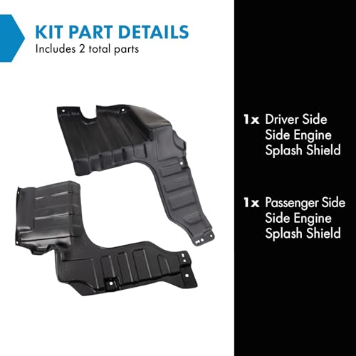 Image of TRQ Engine Splash Shield Driver & Passenger Side Compatible with 2011-2013 Hyundai Elantra HY1228169 HY1228170