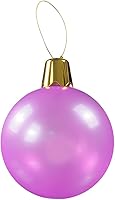 Vista 19 de Adornos inflables de Navidad – Bolas de Navidad de gran tamaño de 8", 17", 27" para patio exterior, césped, árbol - Decoración navideña para Rosa