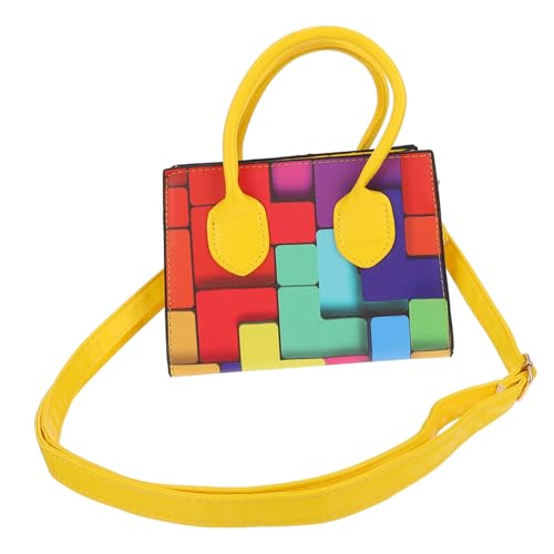 Cross Body Bag for Woman in Yellow Fashion Design Mini Tote Bags for Women Pu Storage Pouch