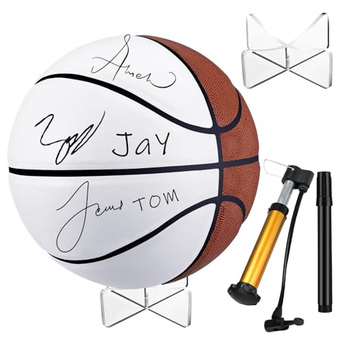Balón de baloncesto para regalo a entrenadores con bolígrafo y base acrílica