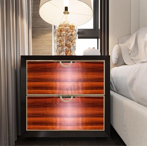 Image of WALLMATE Self Adhesive Wood Grain Wallpaper Vinyl Furniture Sticker Wood Wallpaper Kitchen Wallpaper Wooden Door Desktop Wallpapers (Wallnut Browns, 24x50 Inch)