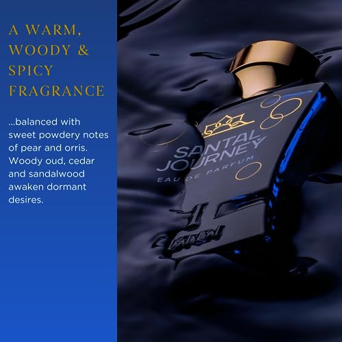 H Habibi Santal Journey Sandalwood Cologne For Men - Woody, Warm, Sophisticated Men's Cologne - With Notes Of Sandalwood, Oud & Amber Perfume - Romantic All-Weather, Day Or Night Eau De Parfum Men #TOP2