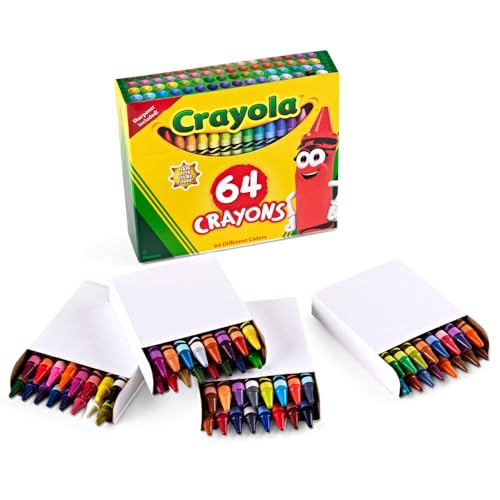 image for 975 Supply 64 Crayons Per Box, Classic Colors, Built In Sharpener, For
