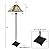 Lavish Home Tiffany Style Floor Lamp – Mission Design Standing Light with Art Glass Lampshade and 2 LED Bulbs – Vintage Look Accent Decor