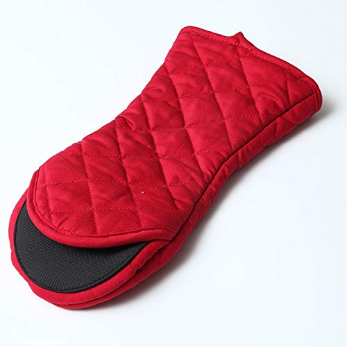 Resistente al Calore Guanti Guanti da Forno con 2 Paia di Guanti, Guanti da Forno in Cotone, Fodera in Cotone Trapuntato, Resistente al Calore for Cucinare in Cucina, Grigliare, cuocere 356 ℉