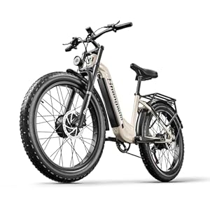 Shengmilo S700 Doul Motor E-bike, 80 NM x 2.26 inch, 3.0 vetband elektrische fiets, 48V 840WH accu met verwijderbare Li-Ion batterij, 7 versnellingen E-bike, heren en dames