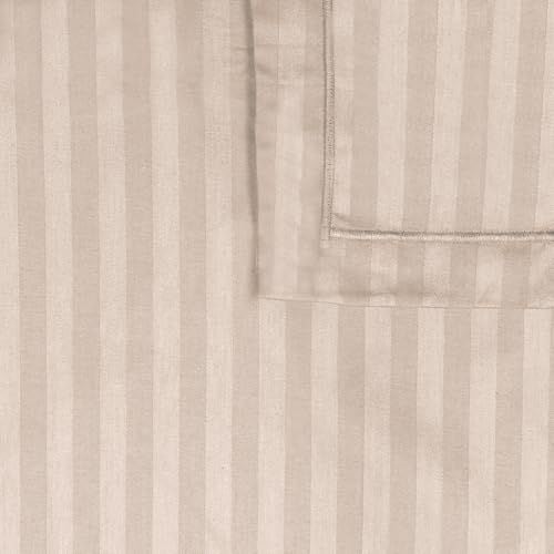 Image of evan Cotton Plain Stripe Single Bedsheet with One Pillow Cover (60 * 90 Inches) (Pack of 1) (Cream)