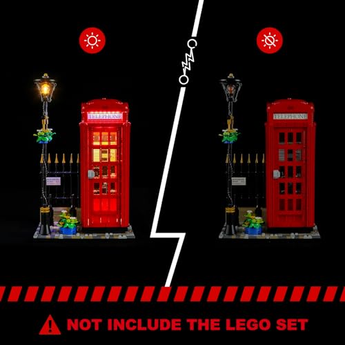 Image of BRIKSMAX Led Lighting Kit for Lego-21347 Red London Telephone Box - Compatible with Lego Ideas Building Set- Not Include Lego Set