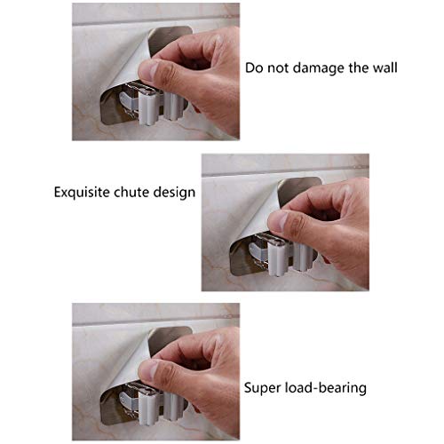 Wall Mounted Mop Titular Escova Broom Hanger armazenamento Rack Banho Organizer Hanging Cachimbo Hoo