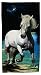 White horse brazilian velour beach towel 30x60 inches