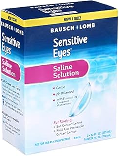 Bausch & Lomb Sensitive Eye Saline Solution, 24 Ounces Per Box (Value Pack of 4)