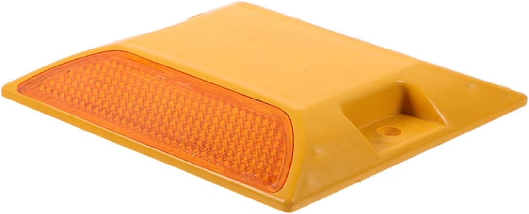 Driveway Reflective Road Markers Plastic Pavement Studs Yellow and White for Roadside Safety and Vehicle Warning Raised Plastic Road Signs