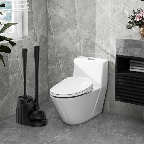 Lanburch Toilet Brush And Plunger Set,Plunger And Brush Set With Upgraded Rubber Plunger,Toilet Plunger And Brush Set With 360°Dense Brush,Easy To Store Toilet Bowl Brush And Plunger Set,Black Toilet Brush thumb #6