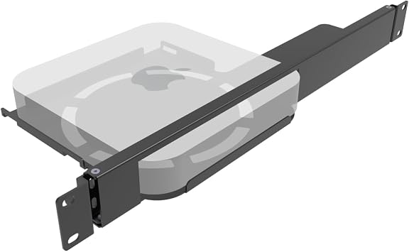 1U Mini Rack Mount for Apple Mac mini, 19-inch Hinged Server Rack Shelf for All Mac mini M2 and M1 Models