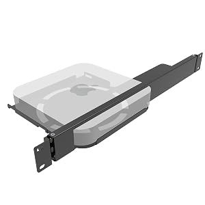 JINGCHENGMEI 1U Mini Rack Mount for Apple Mac mini 19-inch Hinged Server Rack Shelf for All Mac mini