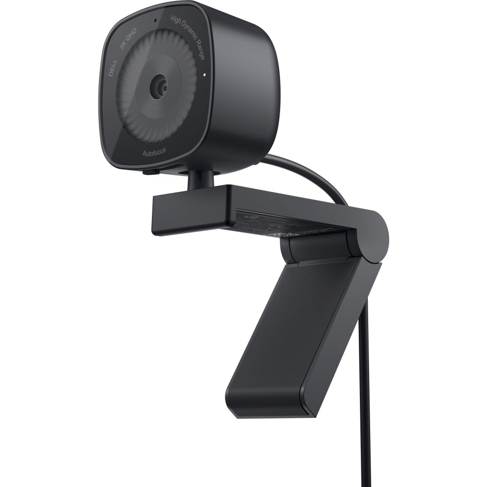 Dell Cámara Web WB3023-2K QHD/FHD/HD, Sensor Sony, Apertura f2.0, detección Facial, micrófono de reducción de Ruido, Zoom HD 2X, USB-A, Microsoft Teams/Zoom Certificado, Color Negro