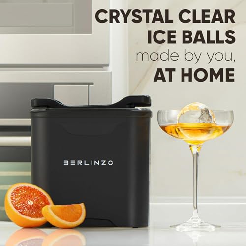 Molde para bolas de hielo Berlinzo 2.4 pulgadas negro miniatura 7
