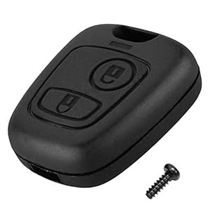 OcioDual 2 toetsen sleutelbehuizing afstandsbediening compatibel met Citroe C1 C2 C3 C5 Xsara Saxo Berlingo Picasso zwart hoesje