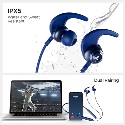Image of boAt Rockerz 268 Bluetooth in Ear Earphones with Beast Mode, ENx Mode, ASAP Charge, Upto 25 Hours Playback, Signature Sound, BTv5.2 & IPX5(Cool Blue)
