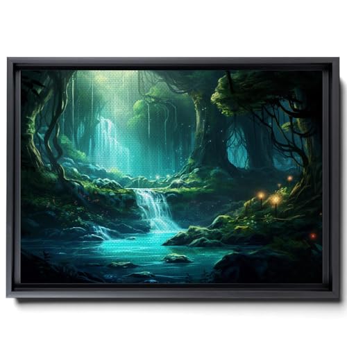Amazon.com: The Beautiful Enchanted Forest Canvas Wall Art - Fantasy ...