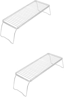 BESPORTBLE 2 Pçs Queimador Suporte Rede Grelha Ao Ar Livre Grelha Dobrável Grelha A Carvão Ao Ar Livre Fogueira Grelha Grelha A Carvão Grelha Grelha Para Grelha A Gás Grelha Dobrável Grelha