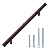 Saliente: 3,5 cm Amazon Basics - Tirador de armario en forma de barra, tipo europeo (9,52 mm de diámetro), 18,74 cm de longitud (centro del orificio de 12,7 cm), Bronce antiguo, Paquete de 50
