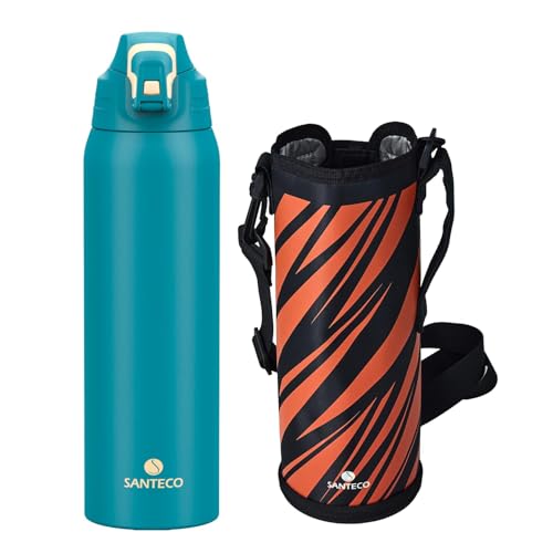 Insulated Sports Water Bottle, Stainless Steel Water Bottles with Locking Flip Top Lid, Insulated Bottle with Double-Wall Vacuum Insulation for Fitness and Outdoor Enthusiasts