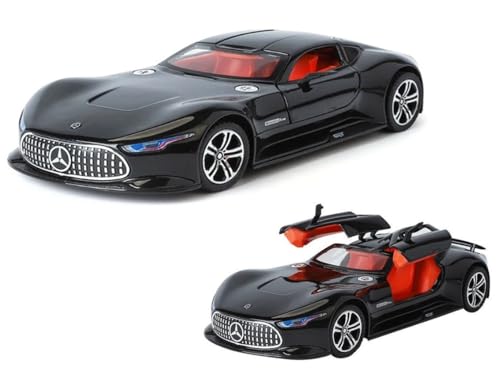 Image of Invite 1:24 Scale Die-Cast Mercedees Vision AMG GT 【Large】 with Openable Doors,Pull Back Action,Working Lights & Working Horn【Black Color】【Pack of 1】