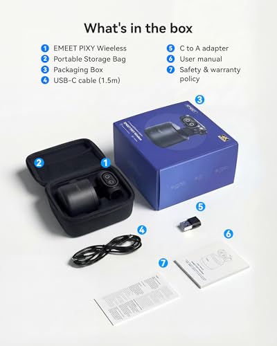 EMEET PIXY Wireless 4K Dual-Lens AI Tracking PTZ Streaming Camera with 1/2.55" Sensor, Gesture Control, Multi-Camera Live & Built-in 48kHz Mic, HDR, Live Streaming for YouTube, Facebook, Twitch - image 8
