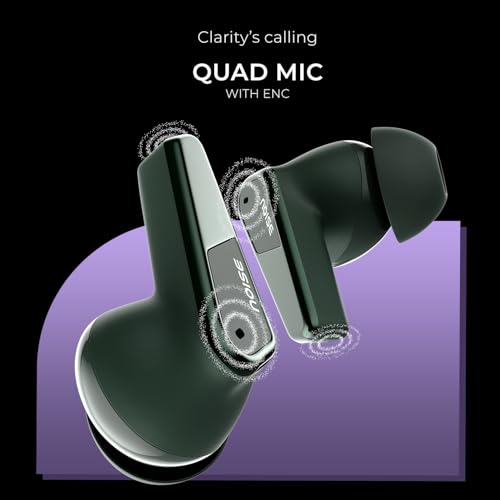 Image of Noise Buds N1 Pro Truly Wireless Earbuds with Metallic Finish, ANC(Upto 30Db), 60H of Playtime, Dual Pairing, Instacharge(10 Min=200 Min), BT V5.3(Chrome Green)