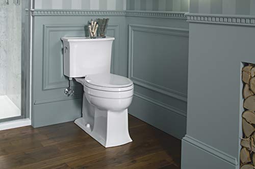 Kohler K-3551-0 Archer Comfort Height Two-Piece Elongated 1.28 Gpf Toilet With Aquapiston Flush Technology And Left-Hand Trip Lever, White #TOP22