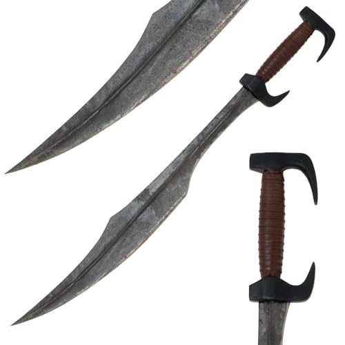 300 Spartan Warrior Replica Sword | 25.5' Tempered Carbon Steel Blade | Traditional Guard & Pommel |...