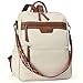 BOSTANTEN Backpack Purse for Women Fashion Designer Travel Backpack Leather Convertible Shoulder Bags Casual Daypack Beige-brown